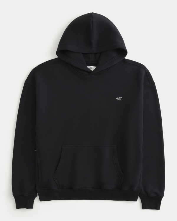 Boxy Icon Hoodie, Black view 1