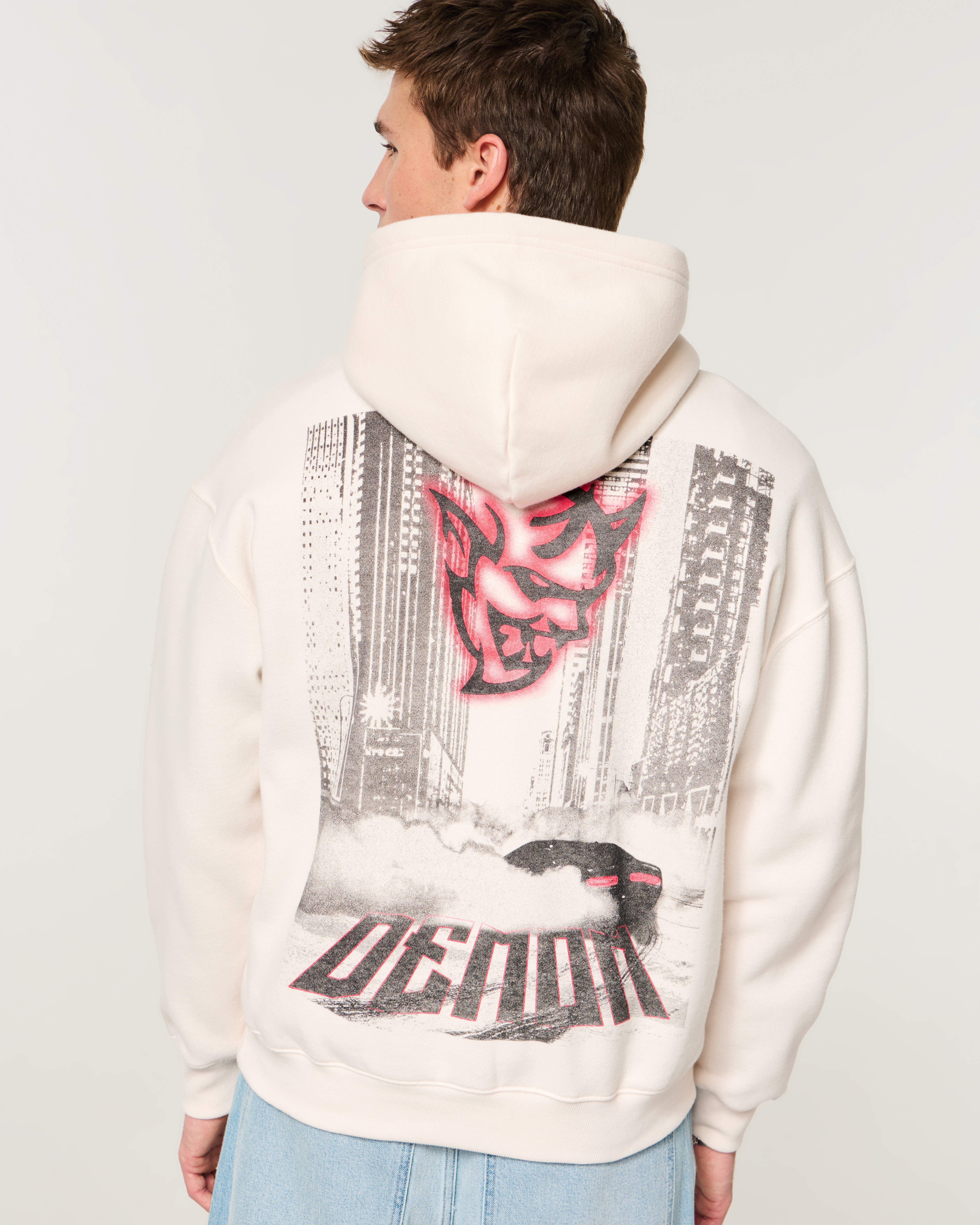 Boxy Dodge Demon Graphic Hoodie