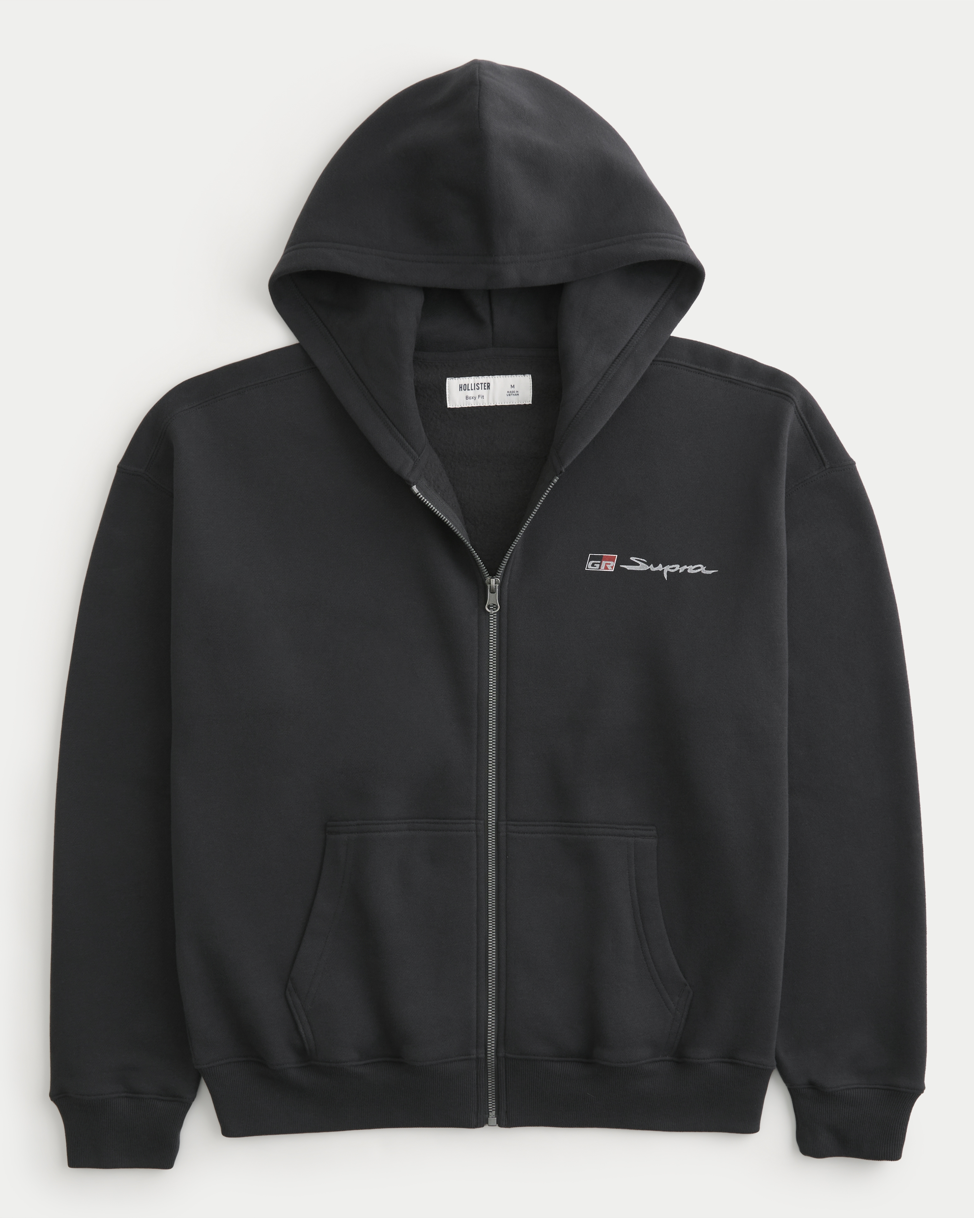 Boxy Zip-Up Toyota Supra Graphic Hoodie