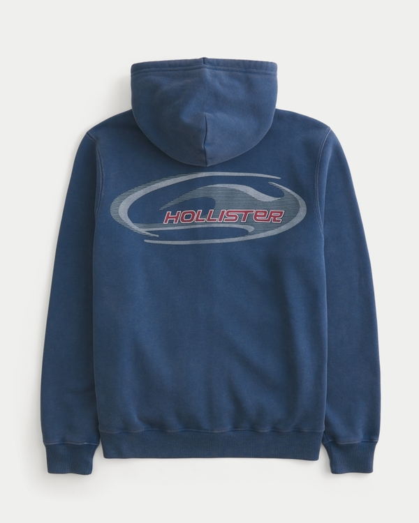 Men's Zip-Up Logo Graphic Hoodie | Men's Clearance | HollisterCo.com