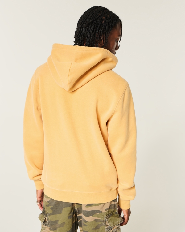 Zip-Up Logo Hoodie, Yellow view 2