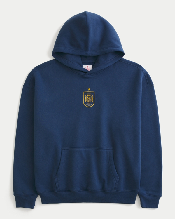 Spain National Football Team Graphic Hoodie, Faded Navy view 2