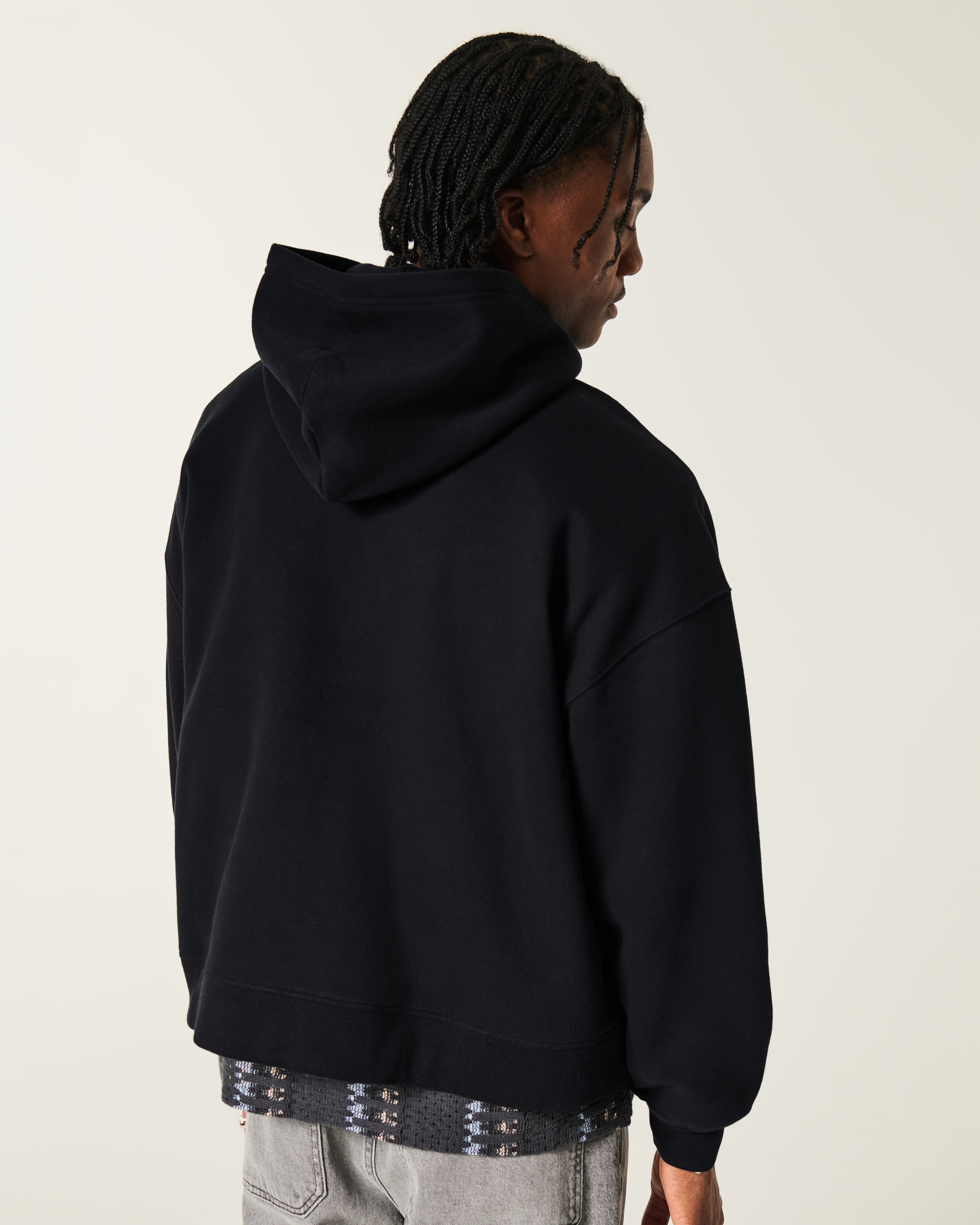 Hollister Feel Good Super Boxy Logo Hoodie