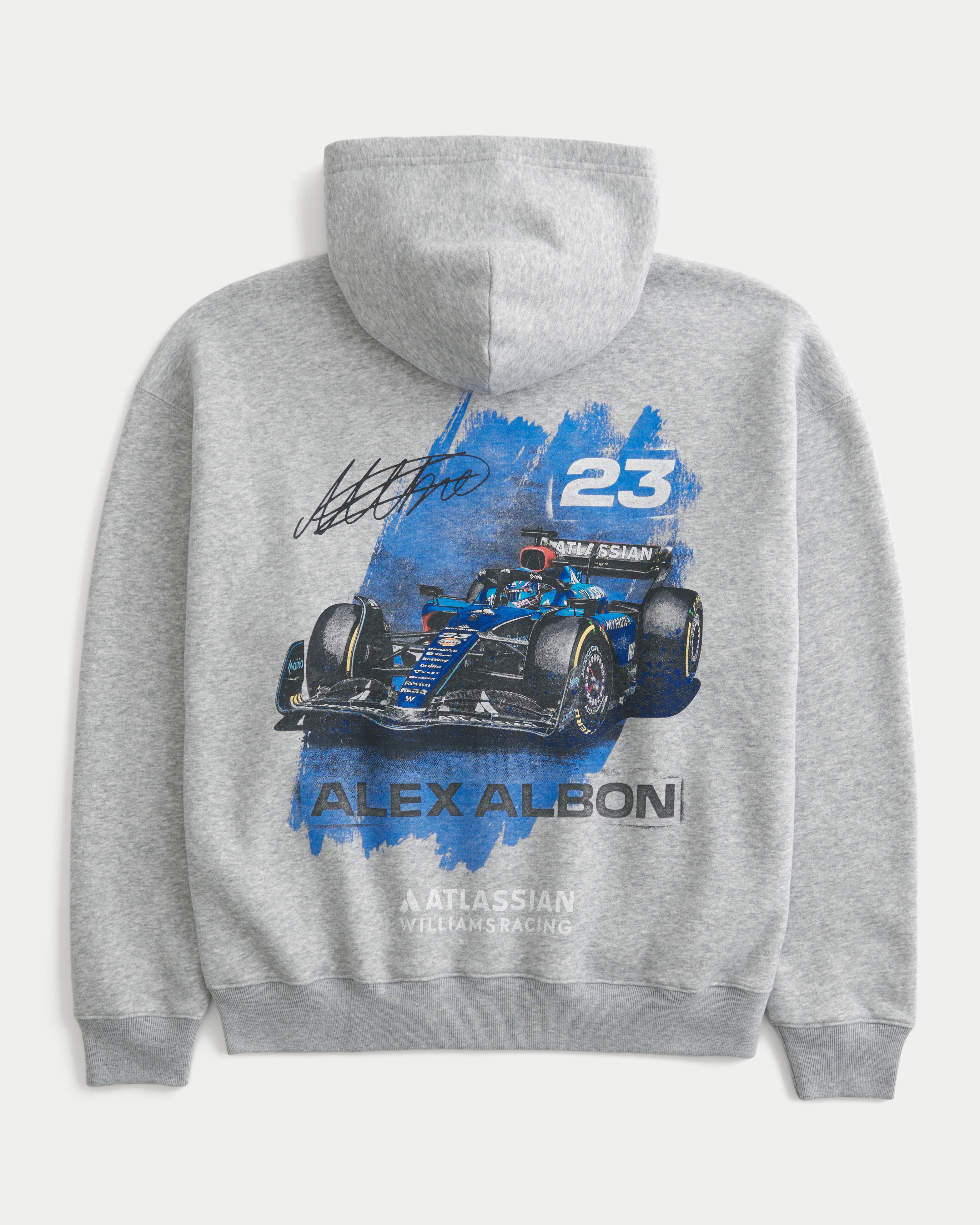 Boxy Zip Up Atlassian Williams Racing Graphic Hoodie