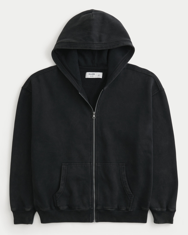 Men's Boxy Zip-Up Hoodie | Men's Tops | HollisterCo.com