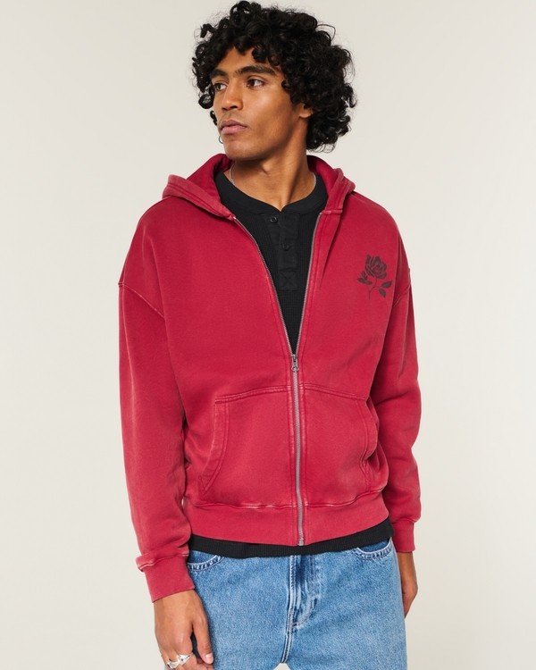 Zip-Up Men's Hoodies: Black, White & Gray Zip-Ups | Hollister Co.