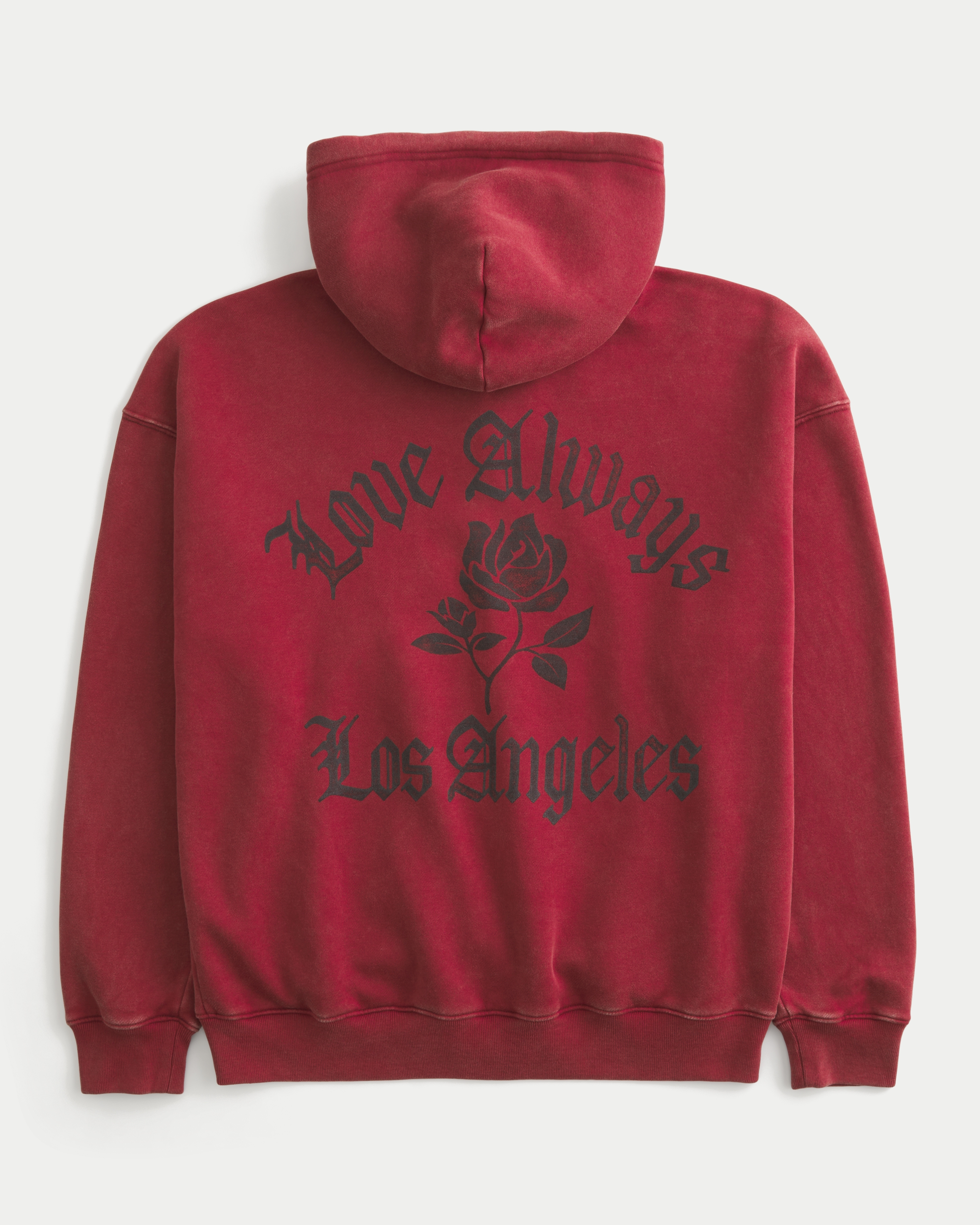 Hollister Feel Good Boxy Zip-Up Graphic Hoodie