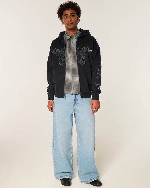 Zip-Up Men's Hoodies: Black, White & Gray Zip-Ups | Hollister Co.