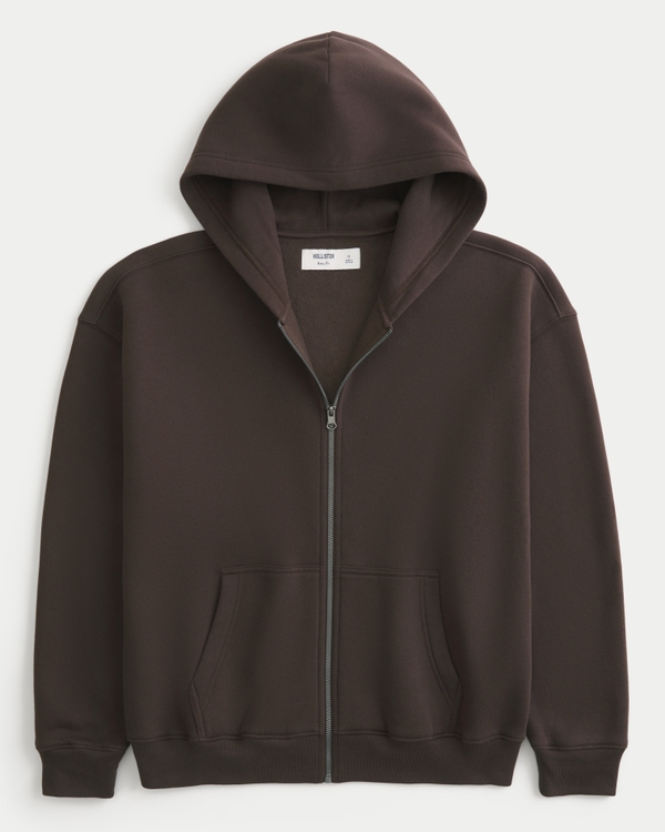 Men's Boxy Zip-Up Hoodie | Men's Tops | HollisterCo.ca