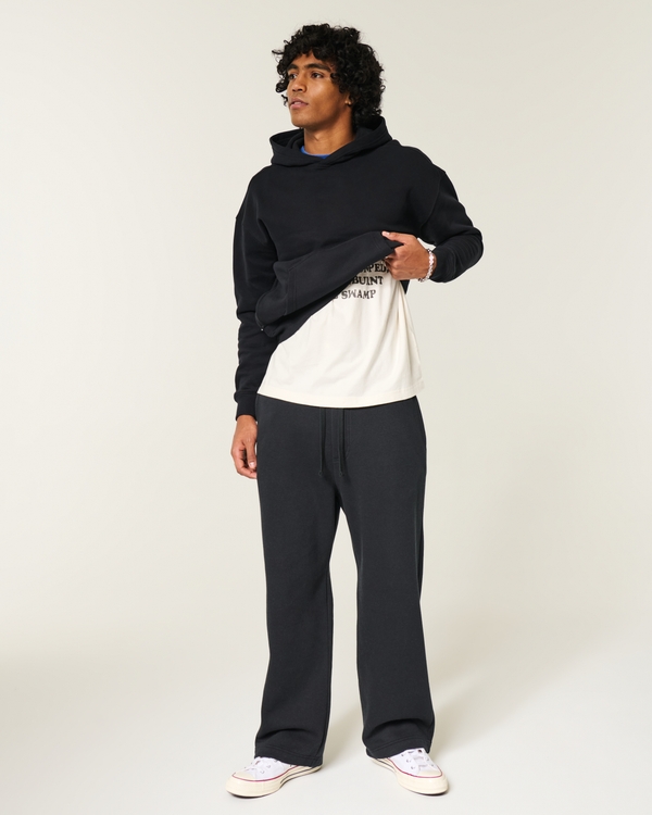 Hollister Feel Good Boxy Hoodie, Black view 2