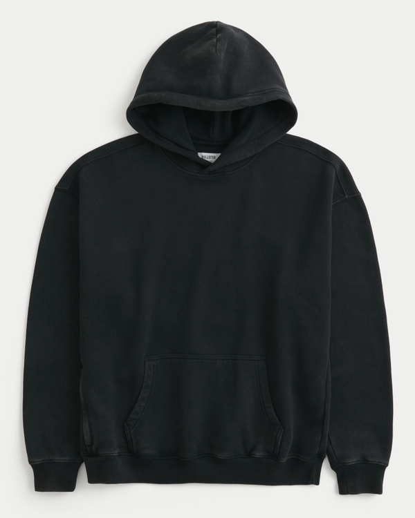 Boxy Washed Hoodie, Washed Black view 1