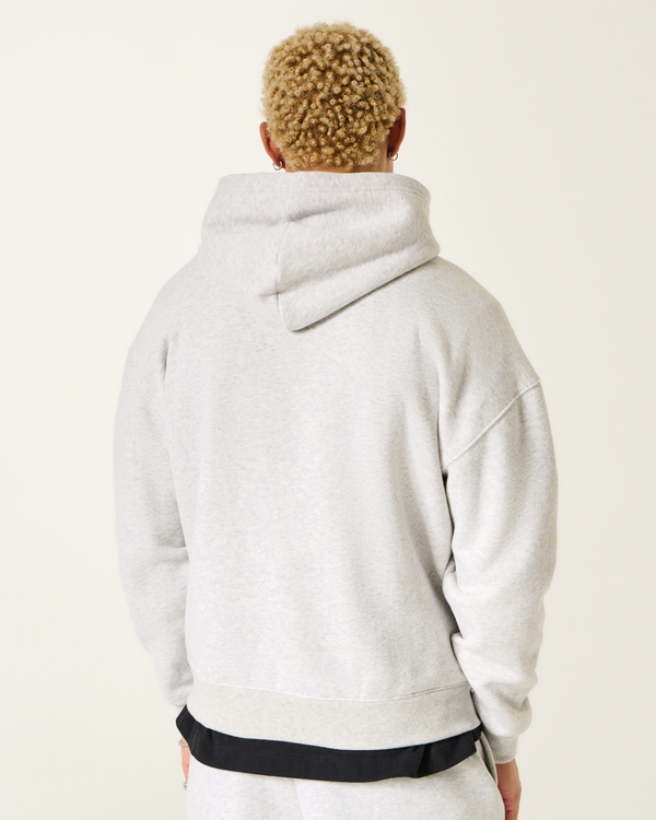 Hollister Feel Good Boxy Hoodie, Light Heather Gray view 2