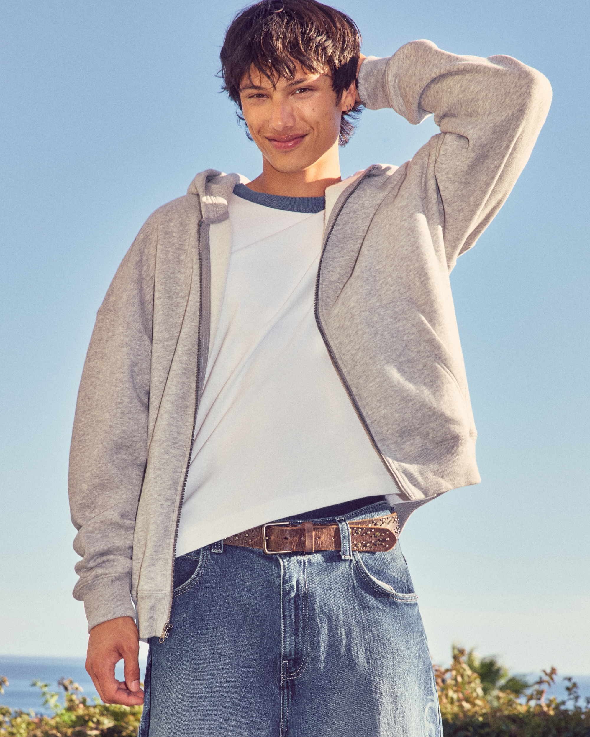 Boxy Zip-Up Hoodie