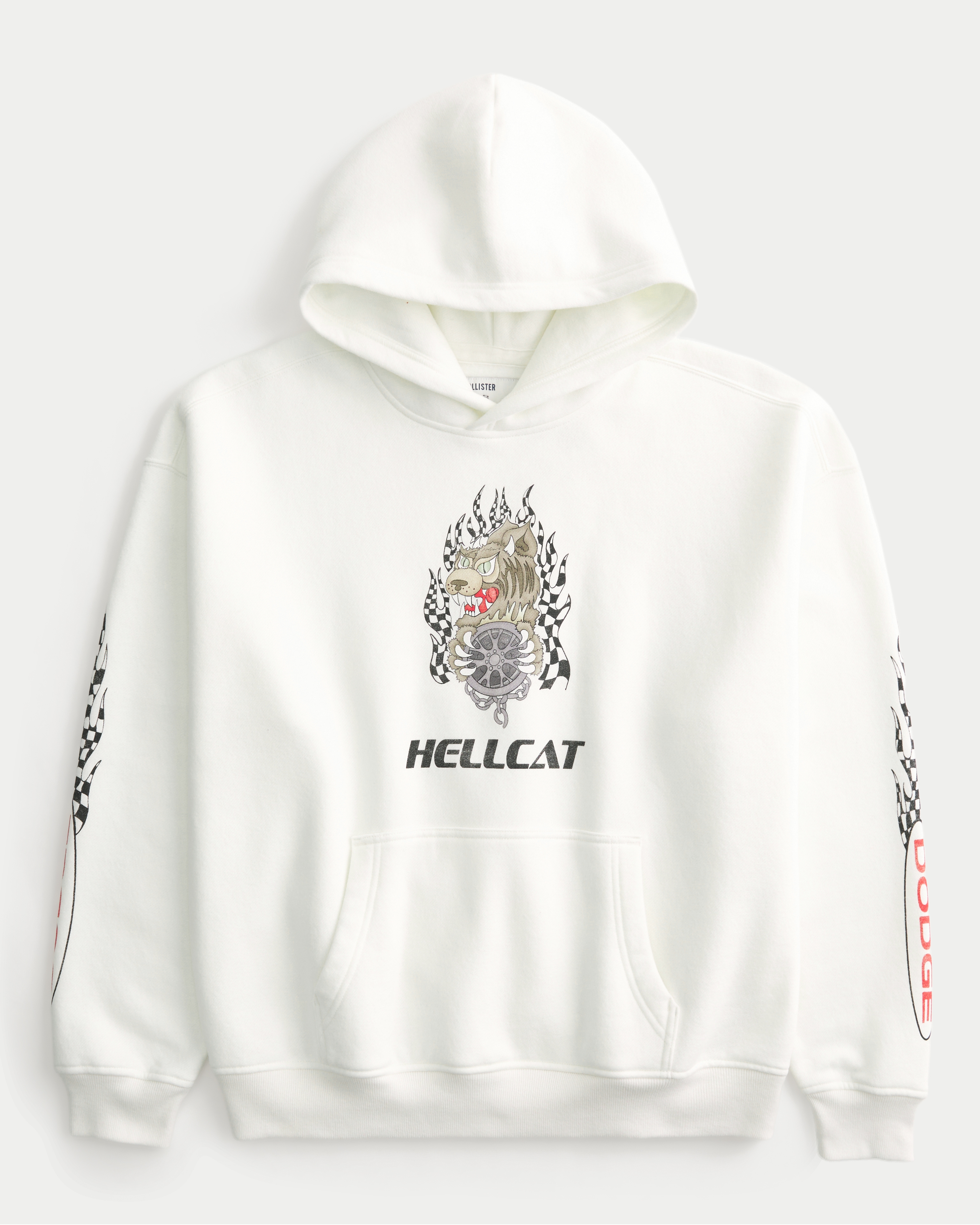 Hollister Feel Good Boxy Dodge Hellcat Graphic Hoodie