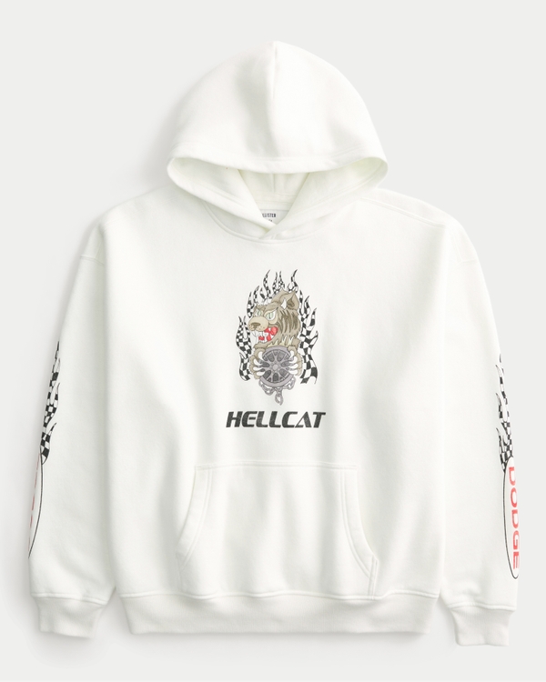 Boxy Dodge Hellcat Graphic Hoodie