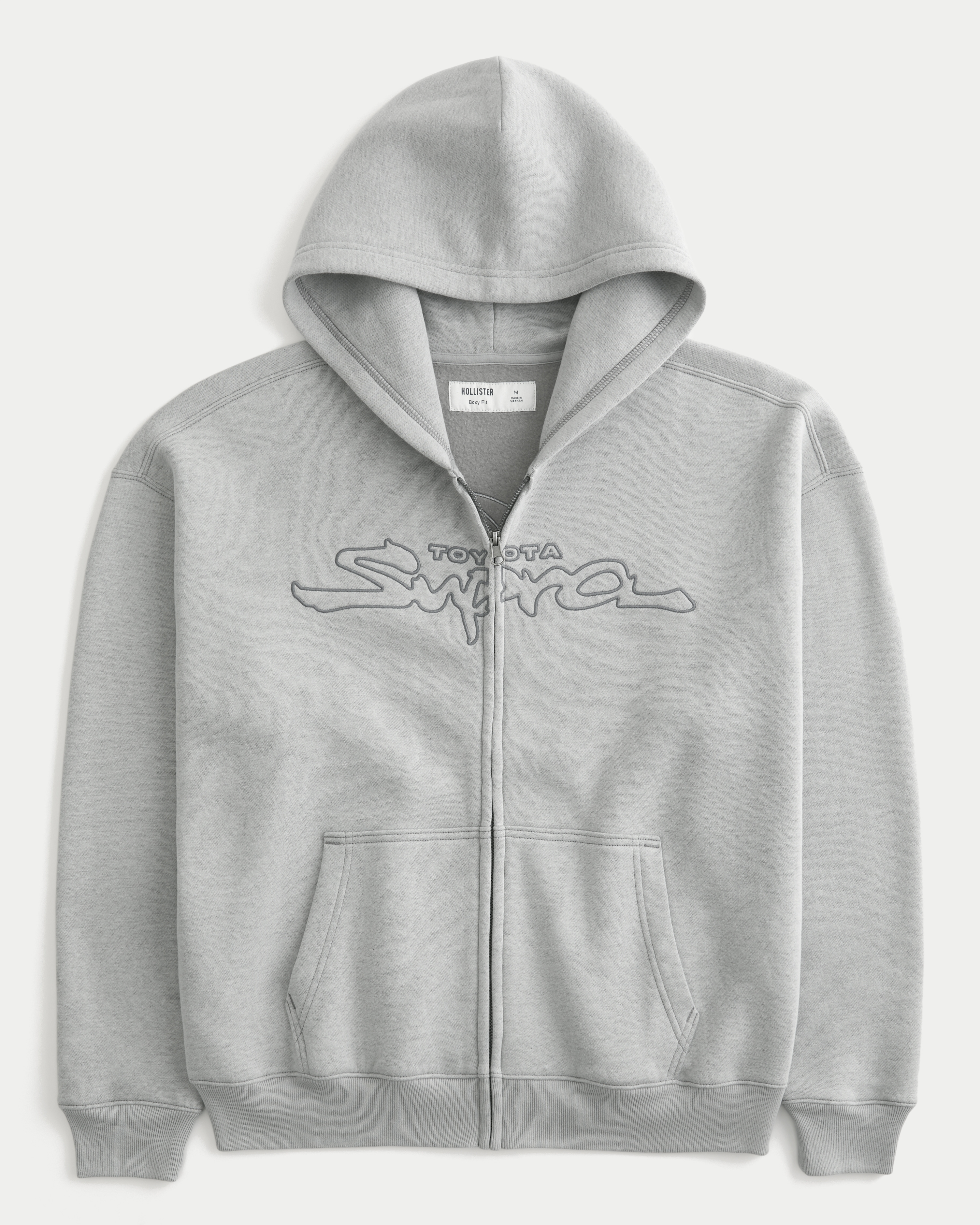 Boxy Toyota Supra Graphic Zip-Up Hoodie