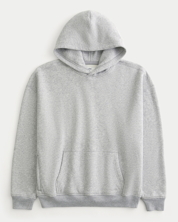 Boxy Hoodie, Heather Gray view 1