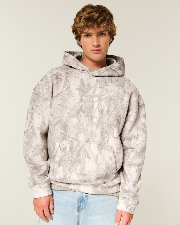 Hollister Feel Good Boxy Camo Hoodie