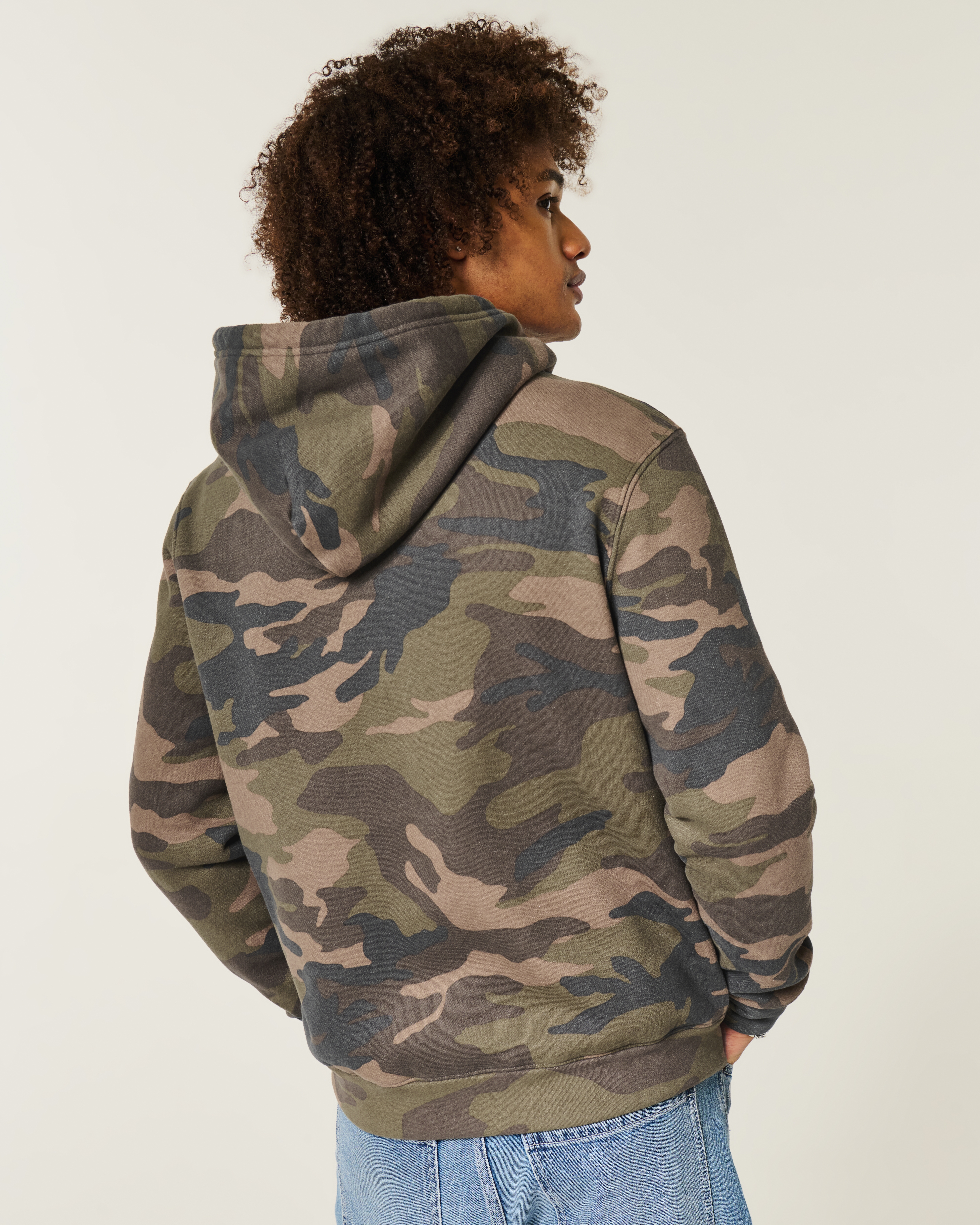 Hollister Feel Good Camo Zip-Up Hoodie