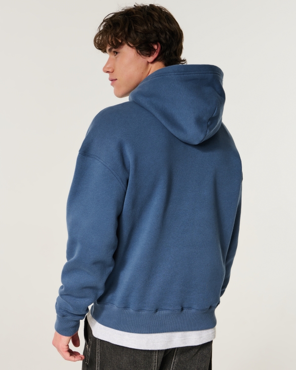 Hollister Feel Good Boxy Hoodie, Light Navy view 2