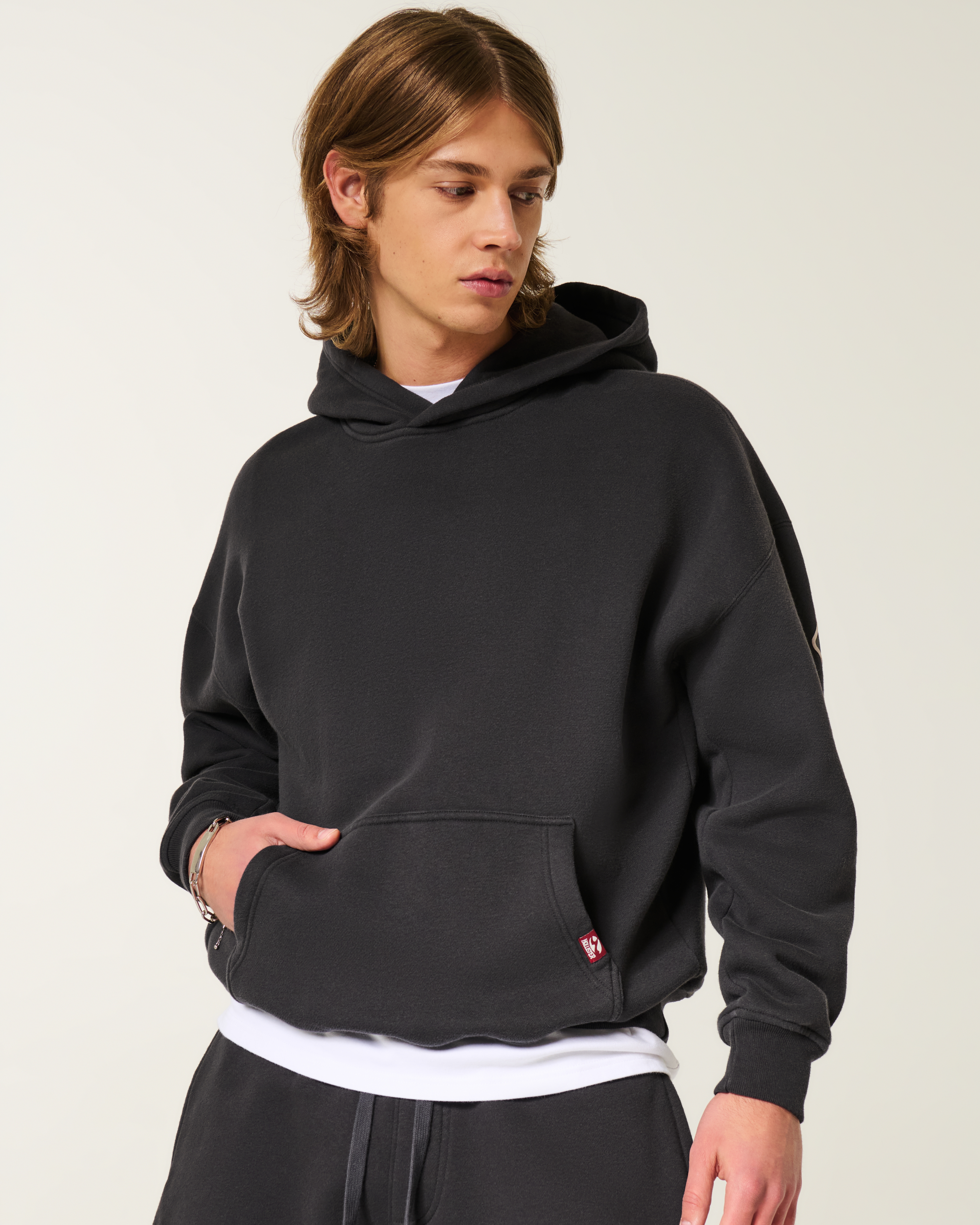 Boxy Logo Graphic Hoodie
