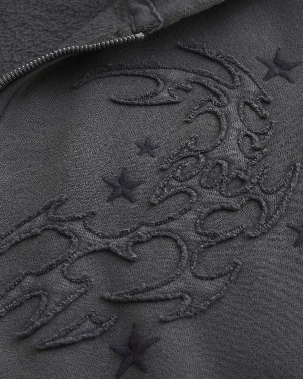 トップス EMBROIDERY HOODIE Men's Embroidered Zip-Up Hoodie | Men's Tops | HollisterCo.ca