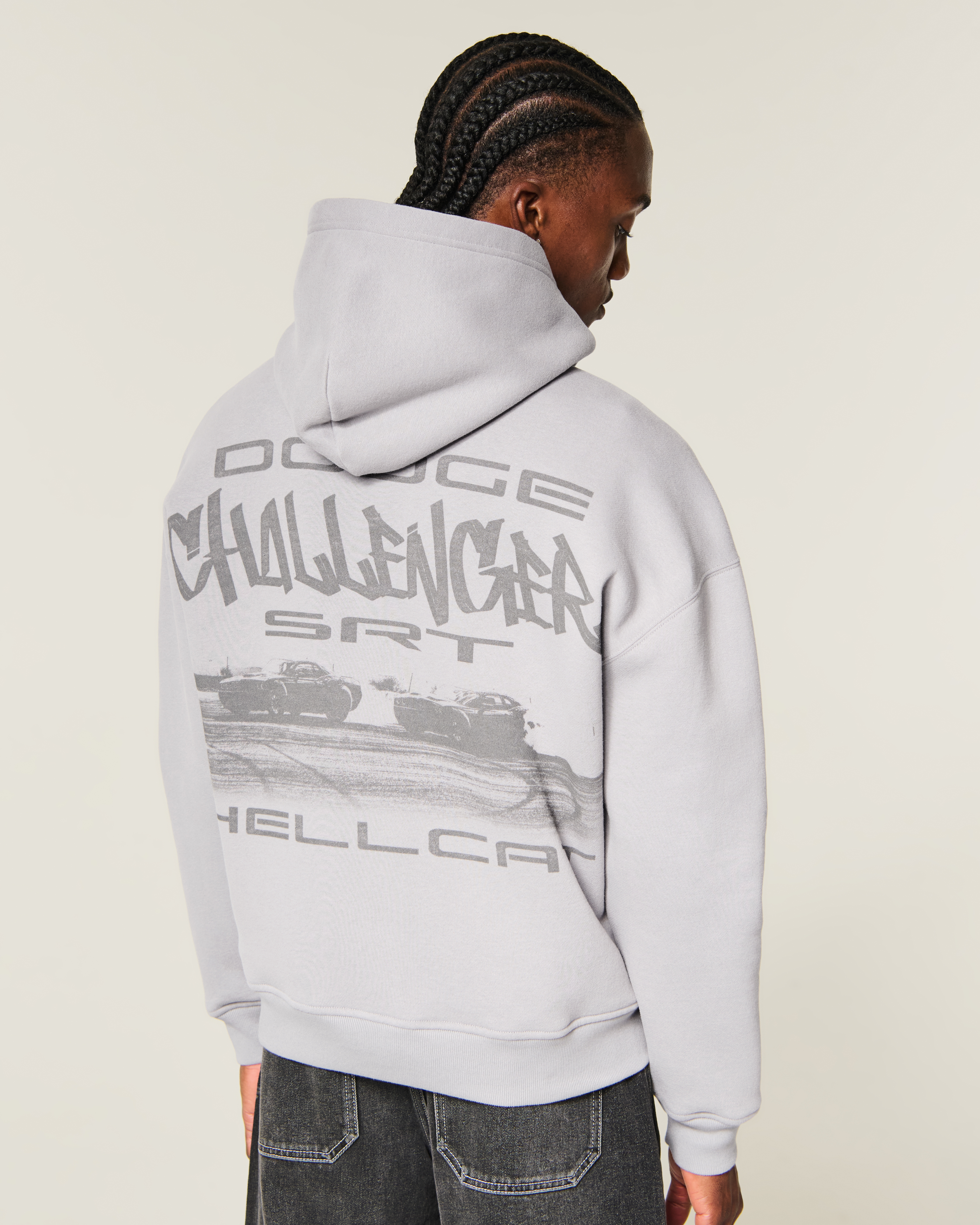 Boxy Dodge Challenger Graphic Hoodie