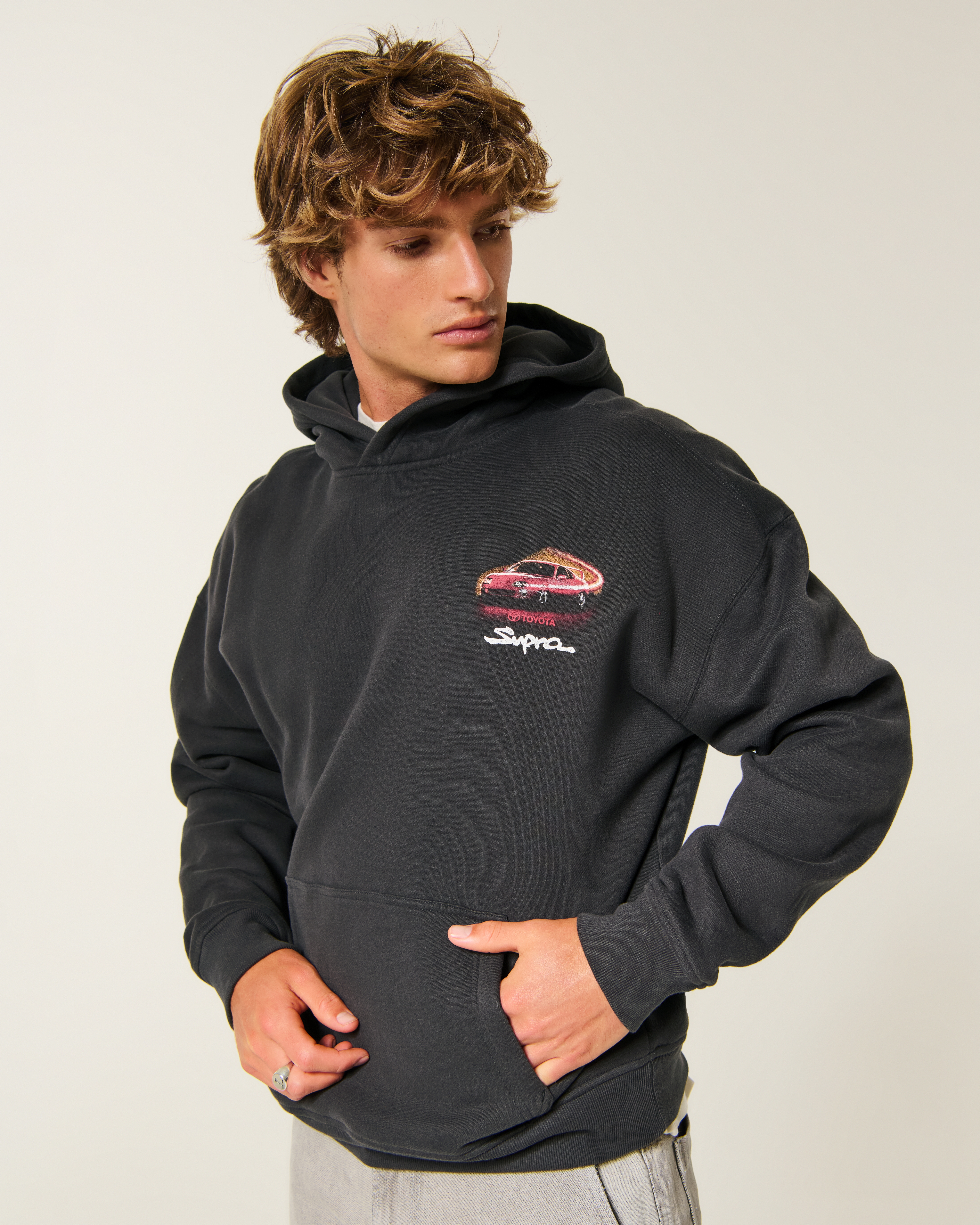 Boxy Toyota Supra Graphic Hoodie