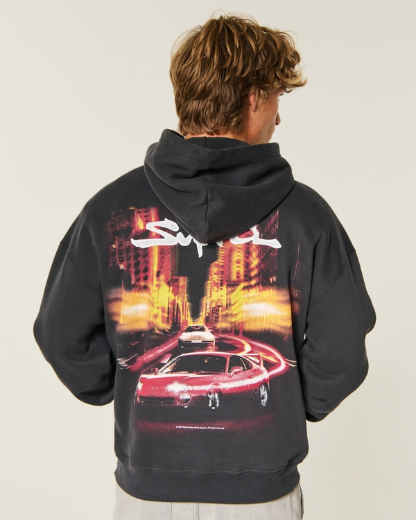 Men's Boxy Toyota Supra Graphic Hoodie | Men's Graphics Shop