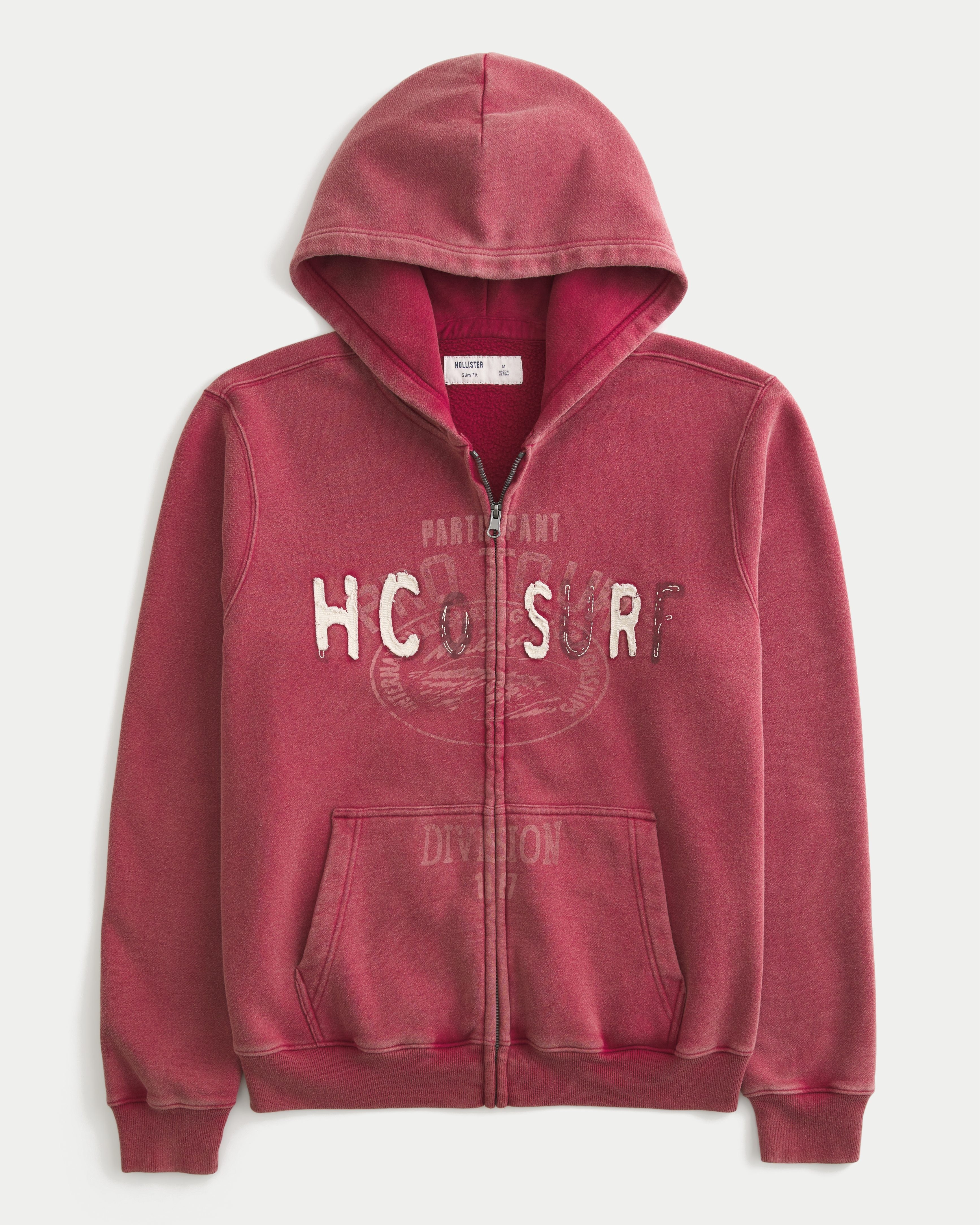 Zip-Up Logo Graphic Hoodie