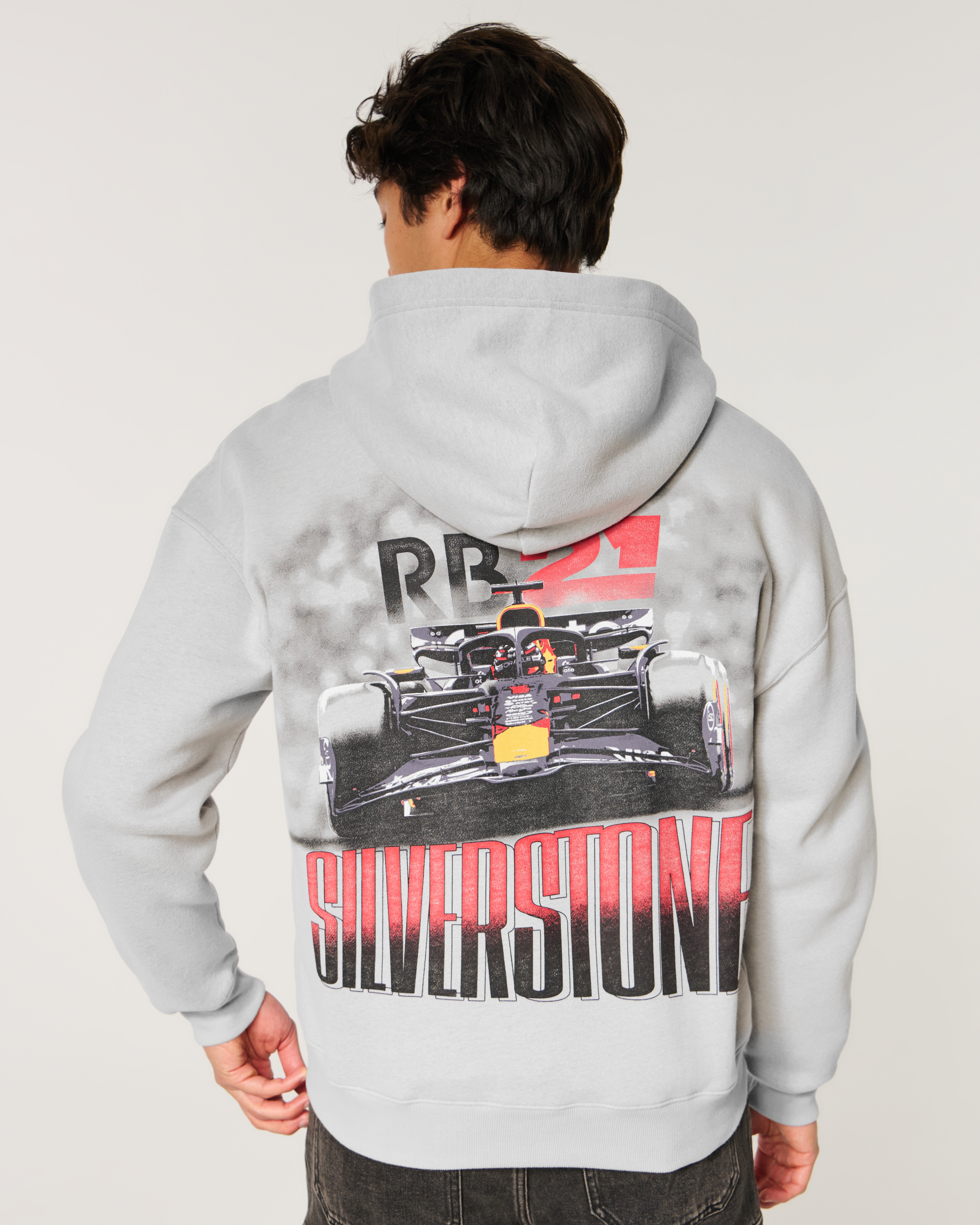 Boxy Zip-Up Oracle Red Bull Racing Graphic Hoodie