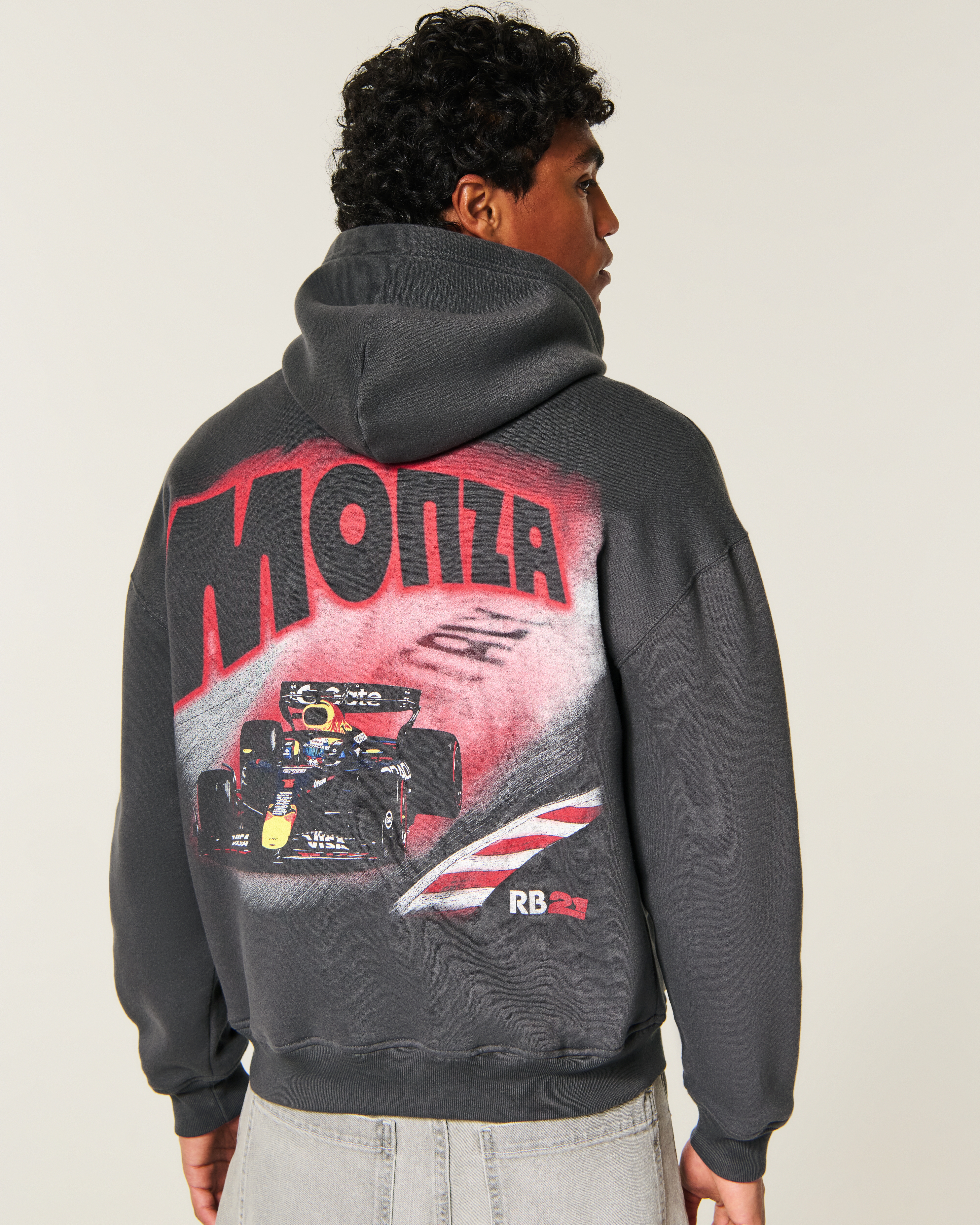 Boxy Oracle Red Bull Racing Graphic Hoodie