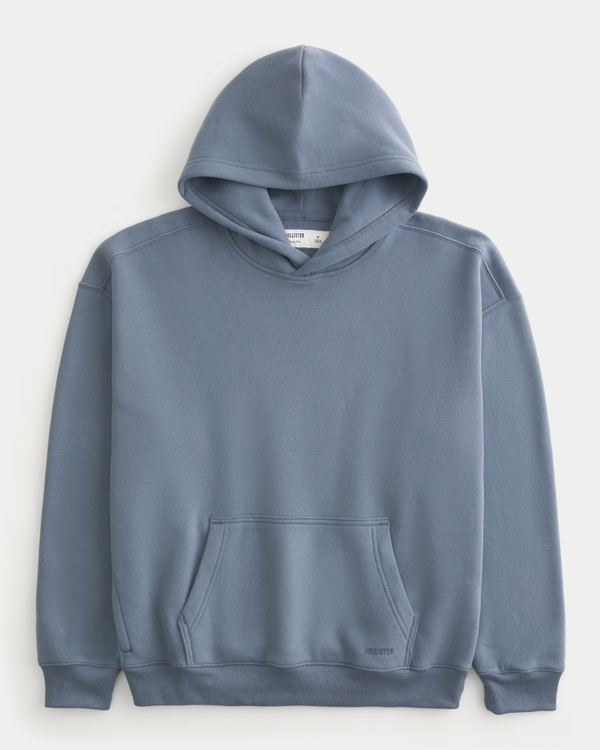 Boxy Hoodie, Dark Blue view 1
