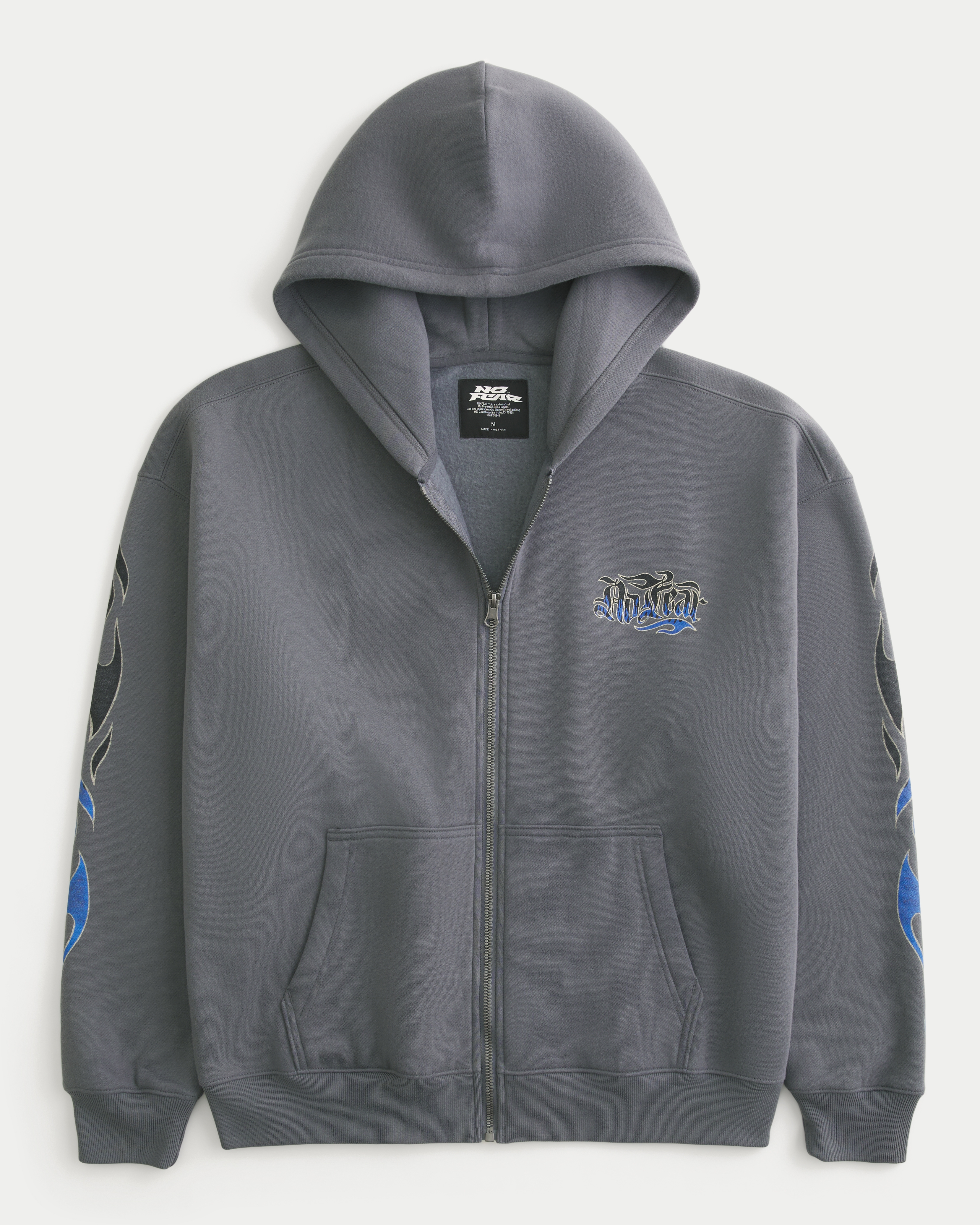 Hollister Boxy Zip-Up No Fear Graphic Hoodie | Liberty Center