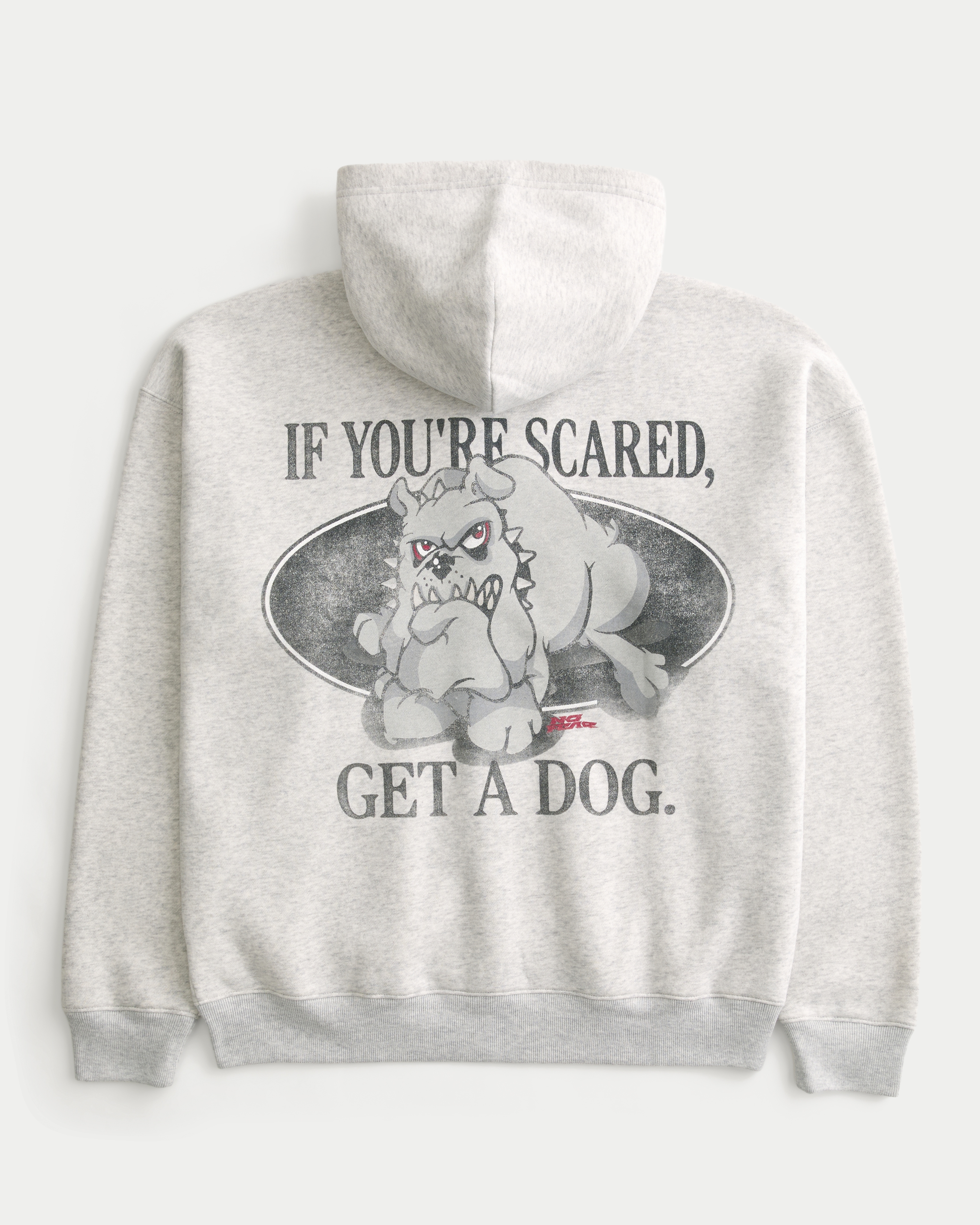 Zip-Up No Fear Graphic Hoodie