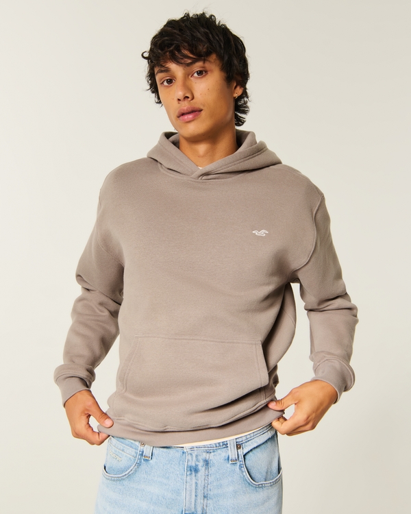 Relaxed Icon Hoodie, Light Brown view 1