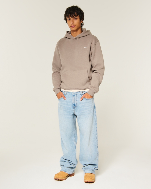 Relaxed Icon Hoodie, Light Brown view 2