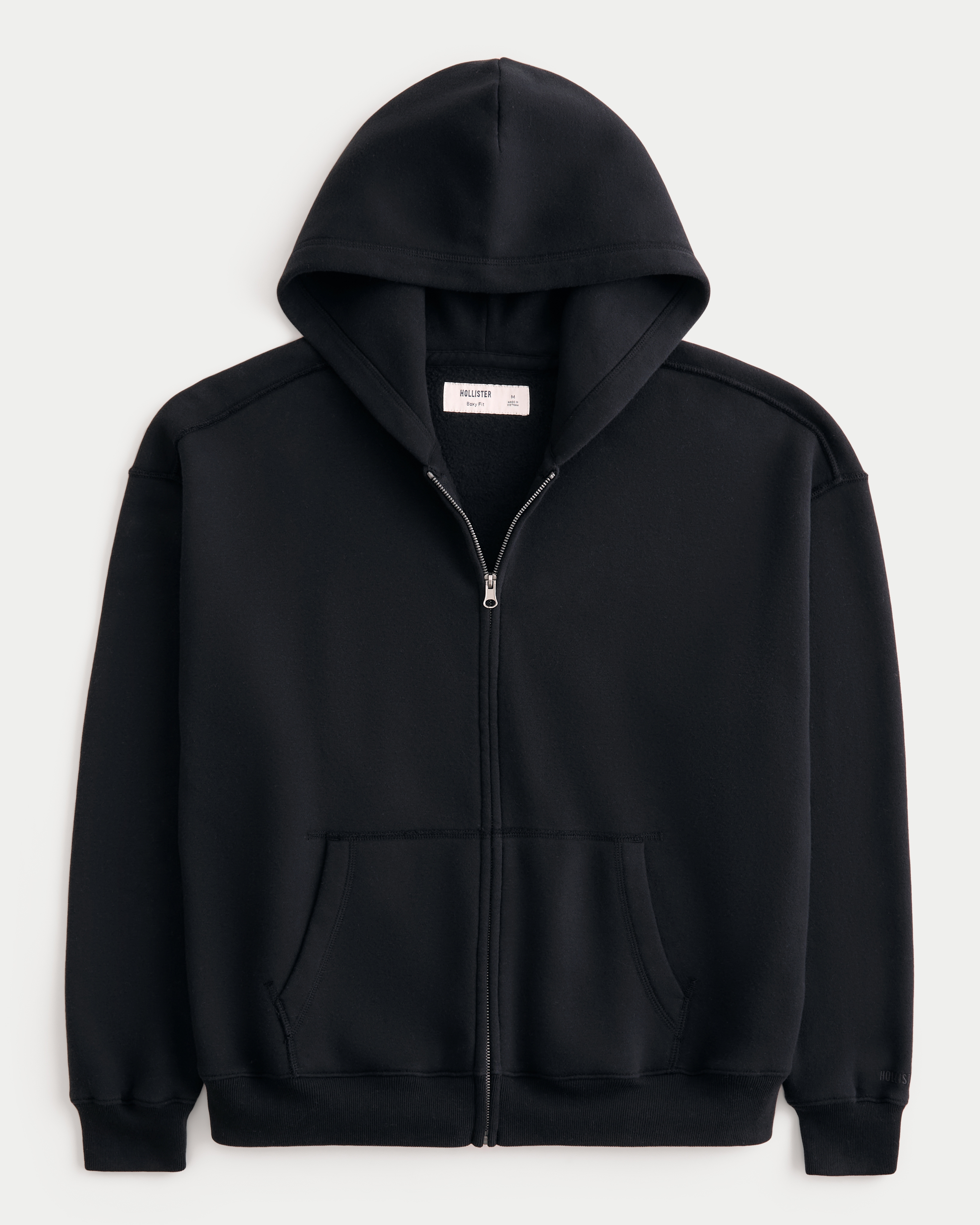 Boxy Zip-Up Hoodie
