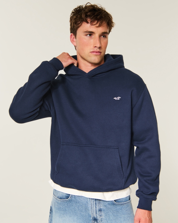 Relaxed Icon Hoodie, Navy view 1