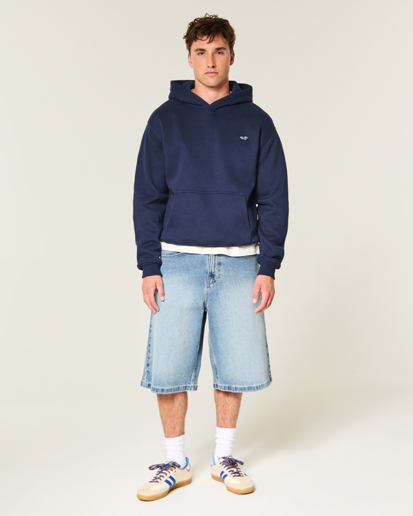 Relaxed Icon Hoodie, Navy view 2