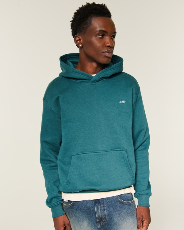 Relaxed Icon Hoodie, Teal view 1