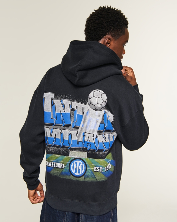 Zip-Up Inter Milan Graphic Hoodie