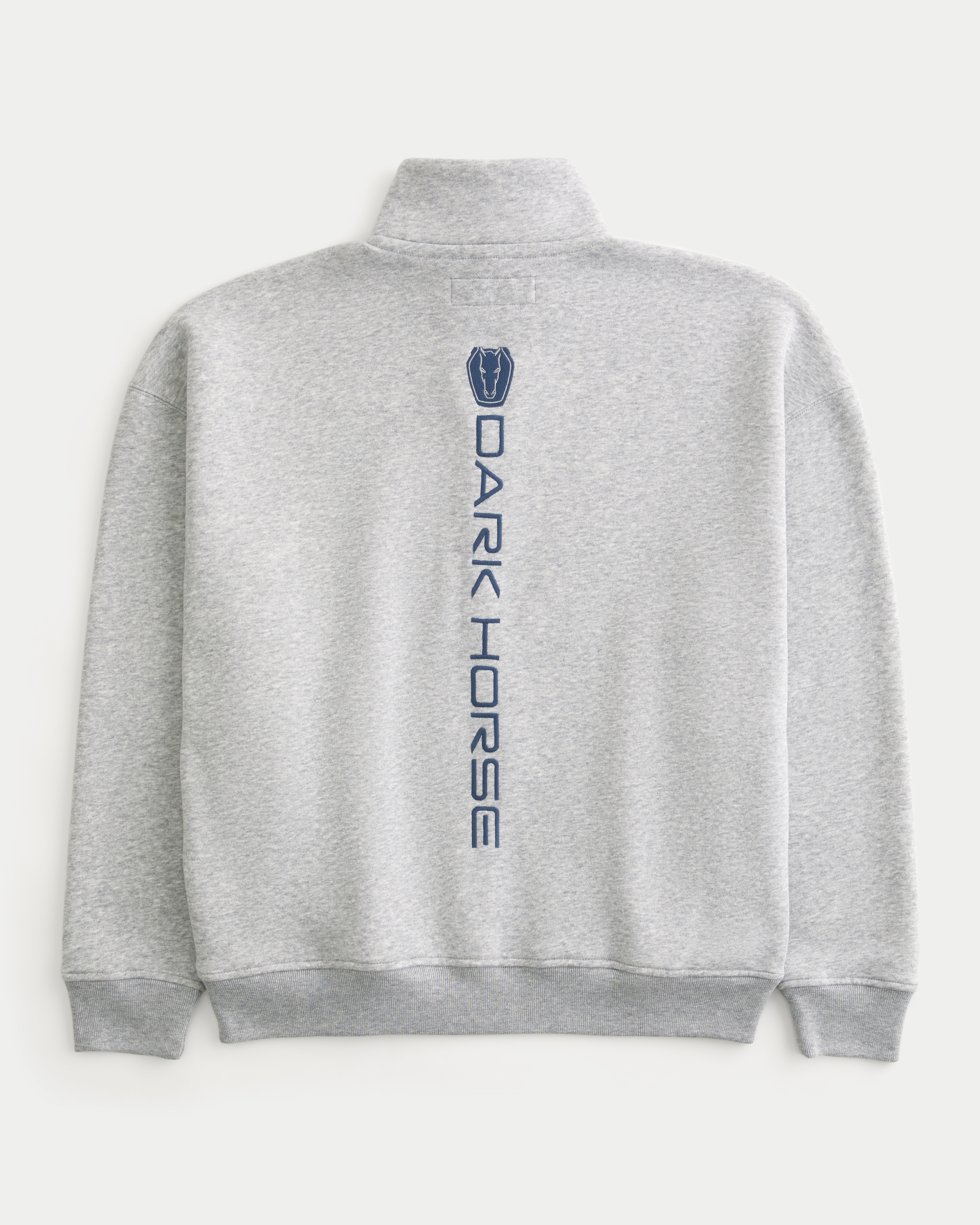 Boxy Quarter-Zip Ford Mustang Dark Horse Graphic Sweatshirt