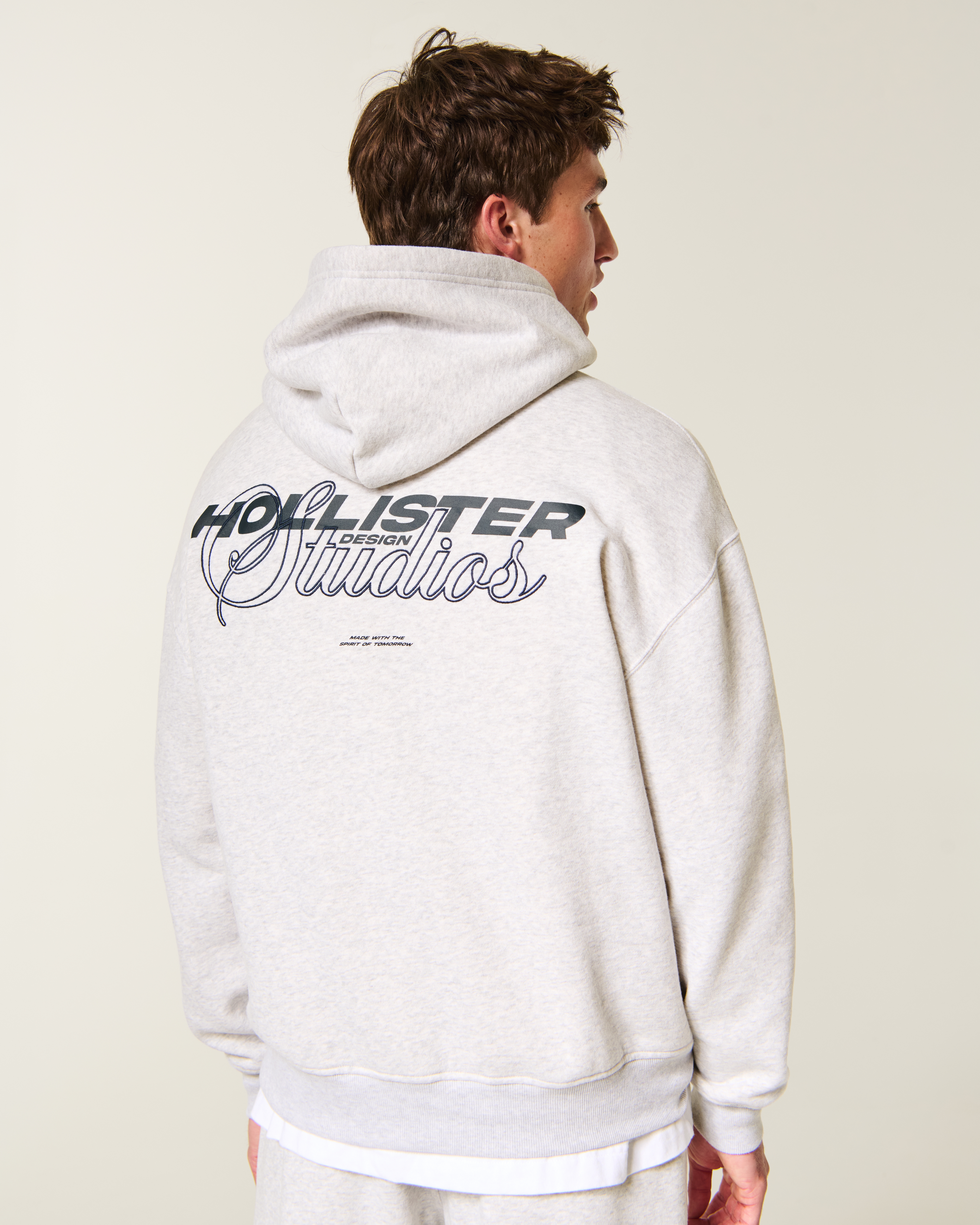 Boxy Logo Graphic Hoodie