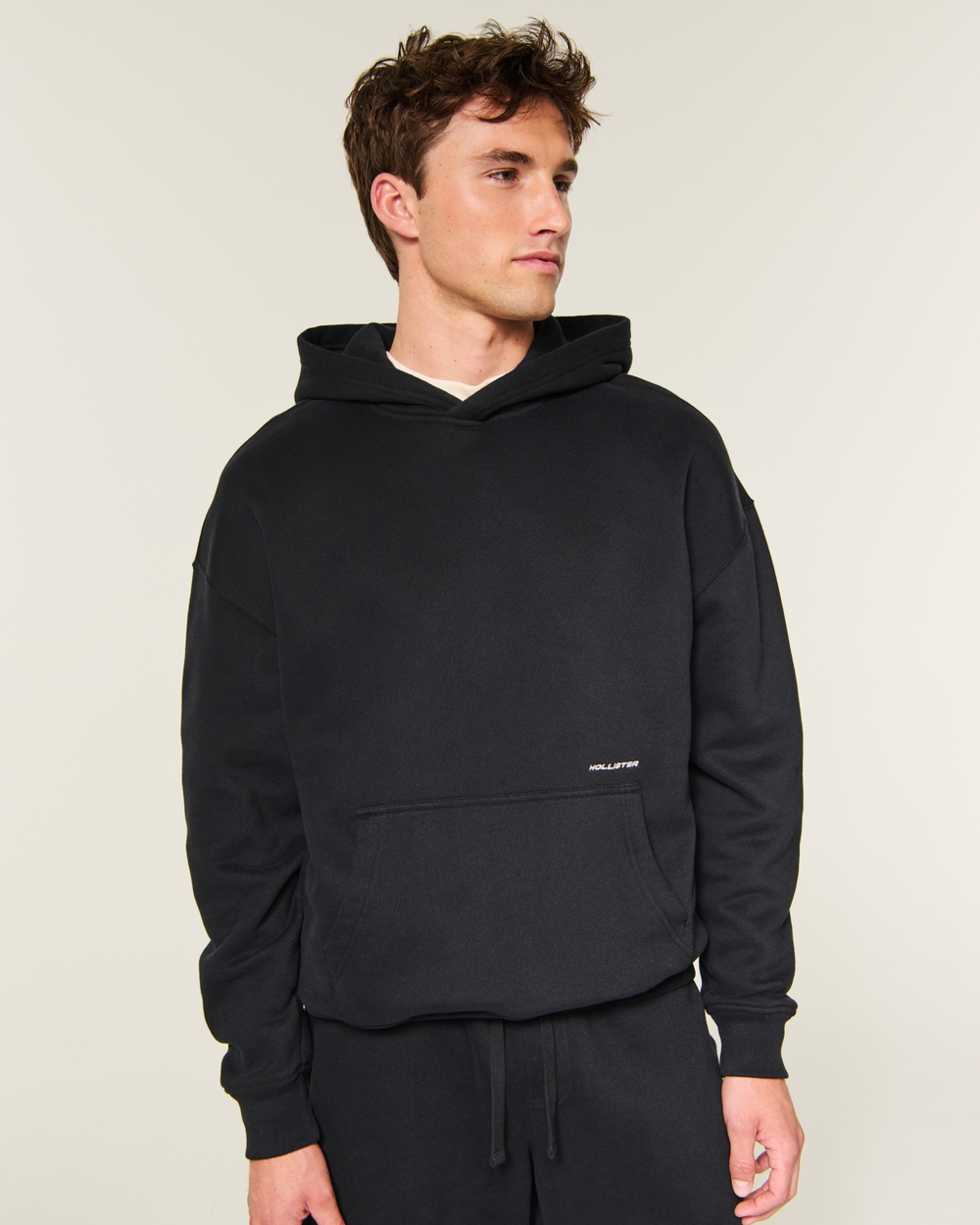 Boxy Logo Graphic Hoodie