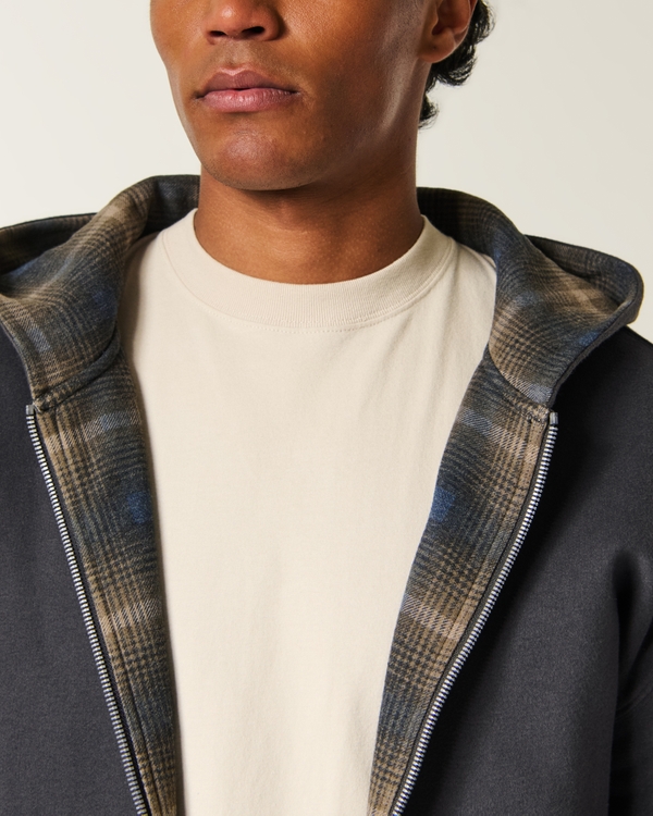 Men's Boxy Reversible Zip-Up Hoodie | Men's Tops | HollisterCo.com