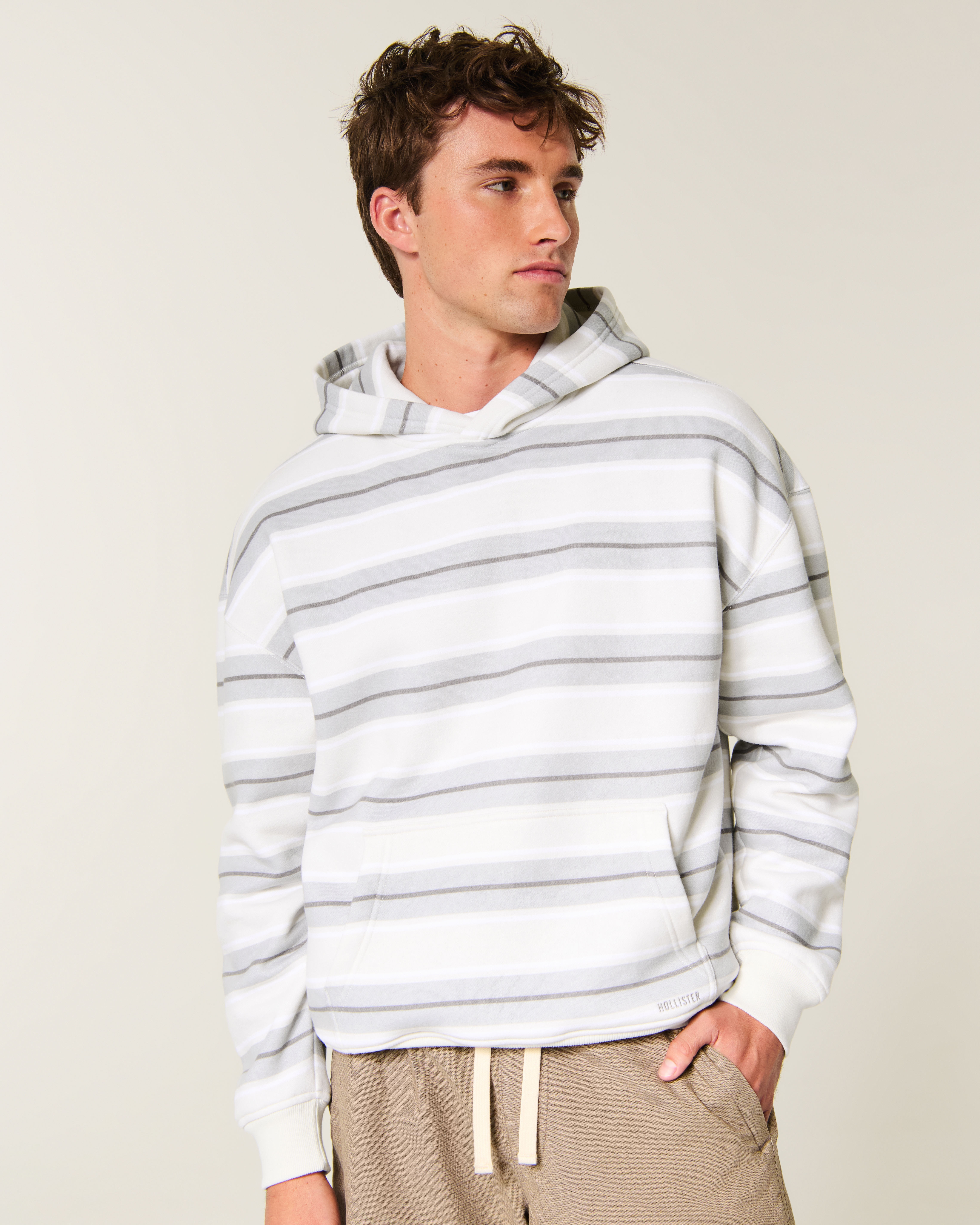 Boxy Striped Hoodie