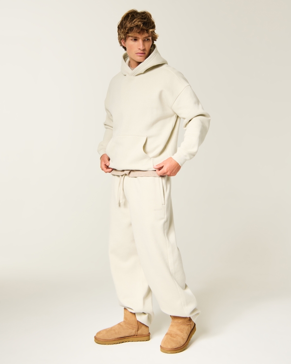 Hollister Feel Good Boxy Hoodie, Cream view 2