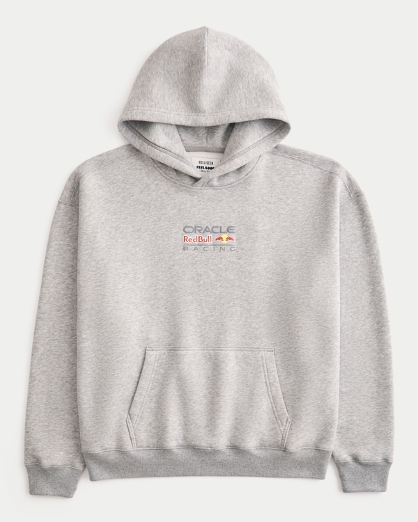 Hollister フード付きグレーパーカー Men's Hollister Feel Good Boxy Oracle Red Bull Racing Graphic