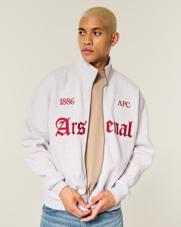 Boxy Zip-Up Arsenal F.C. Graphic Sweatshirt